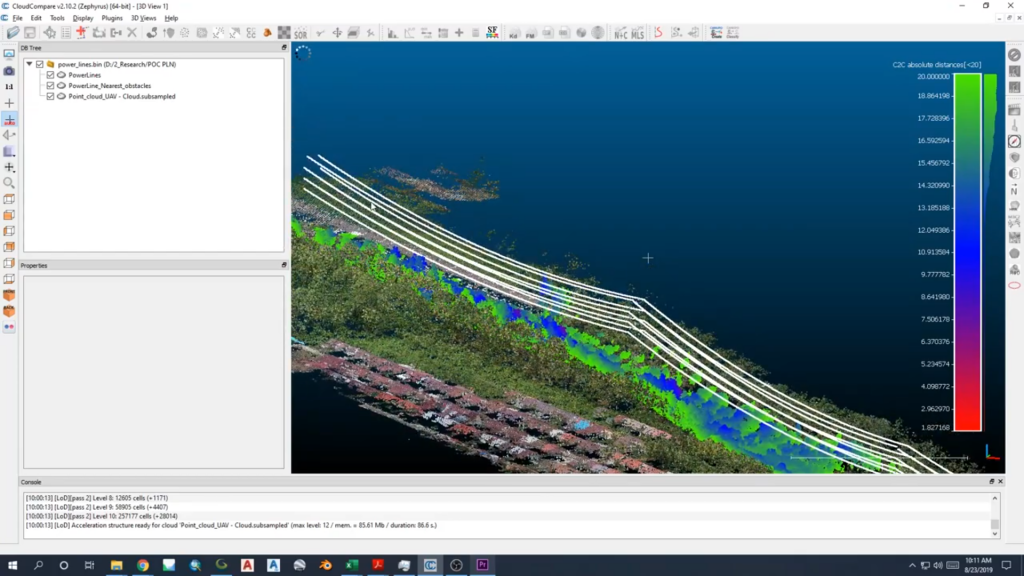 Hasil gambar monitor tranmisi jalur listrik PLN menggunakan drone