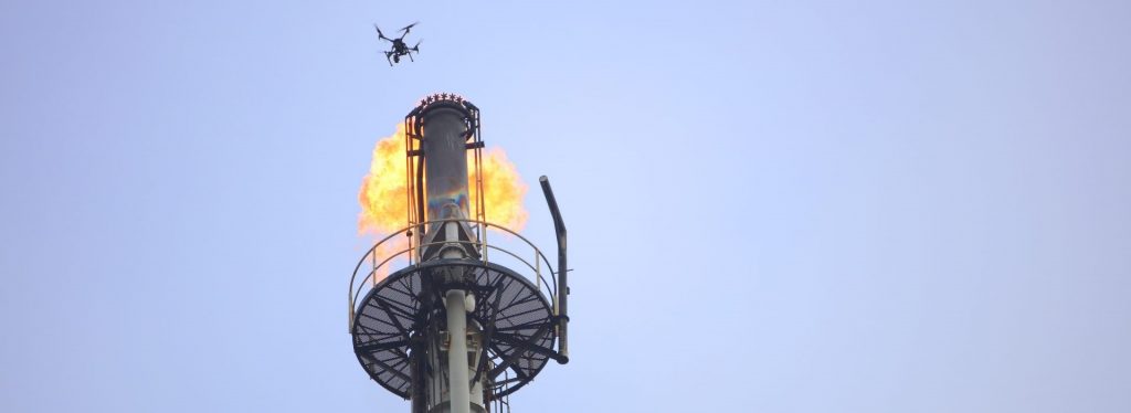 Drone inspeksi flare stack