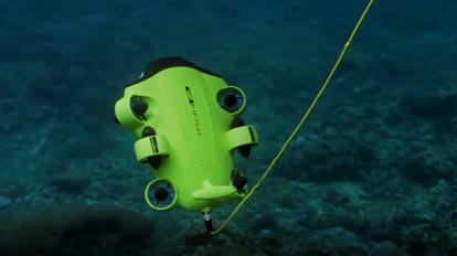 Drone underwater